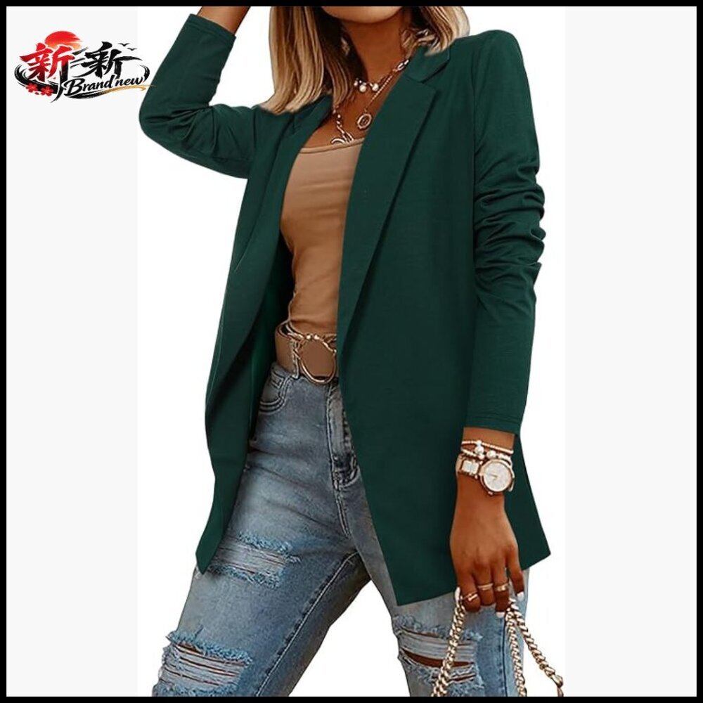 Lightweight Cotton Blazer with Hidden Hook, Slim Fit, Long Sleeve